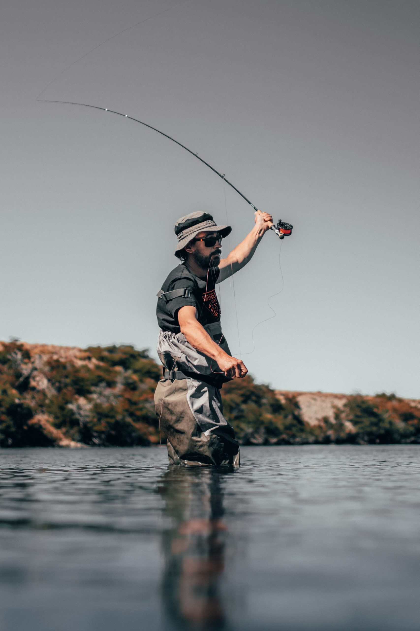 Man fly fishing